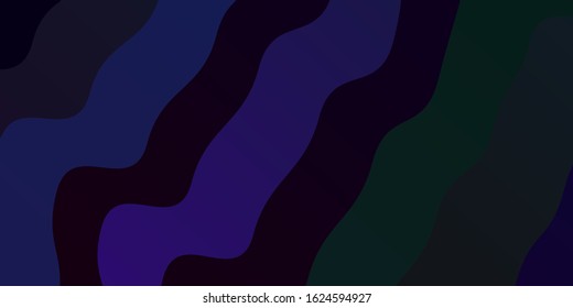 Dark Purple vector background with bent lines. Abstract illustration with gradient bows. Best design for your posters, banners.