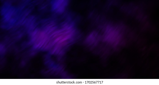 Dark Purple vector background with bent lines. Colorful illustration, which consists of curves. Pattern for ads, commercials.