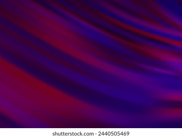 Dark Purple vector background with bent lines. A sample with blurred bubble shapes. The elegant pattern for brand book.