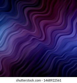 Dark Purple vector background with bows. Colorful abstract illustration with gradient curves. Design for your business promotion.