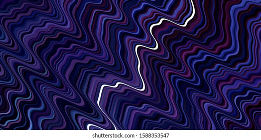 Dark Purple vector background with bows. Illustration in halftone style with gradient curves. Template for cellphones.