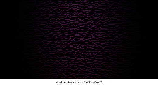 Dark Purple vector background with bows. Colorful geometric sample with gradient curves.  Template for your UI design.