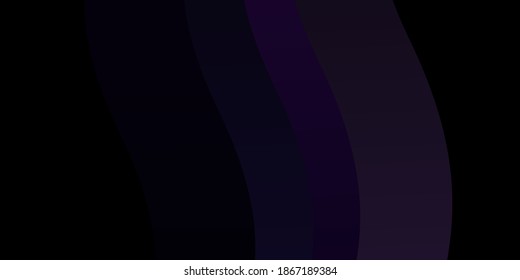 Dark Purple vector background with bows. Colorful geometric sample with gradient curves.  Pattern for commercials, ads.