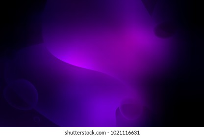 Dark Purple vector background with bubble shapes. A completely new color illustration in memphis style. The elegant pattern for brand book.