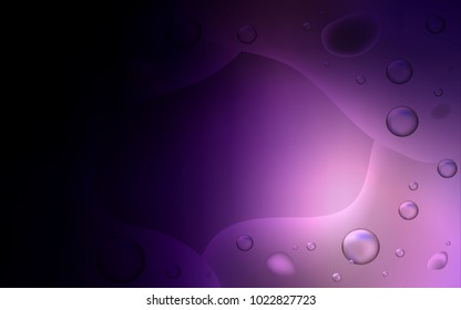 Dark Purple vector background with bubble shapes. Modern gradient abstract illustration with bandy lines. Memphis design for your web site.