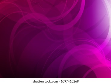 Dark Purple vector background with bubble shapes. Colorful abstract illustration with gradient lines. Pattern for your business design.