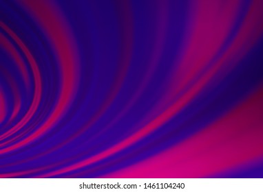 Dark Purple vector background with bubble shapes. Glitter abstract illustration with wry lines. The template for cell phone backgrounds.