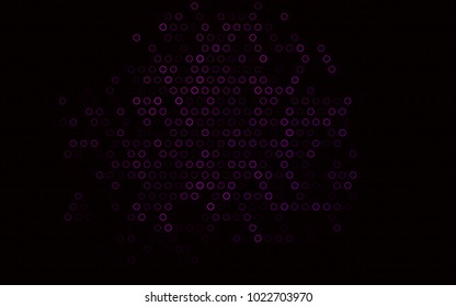 Dark Purple vector  background with bubbles. Blurred decorative design in abstract style with bubbles. The pattern can be used for ads, leaflets of liquid.