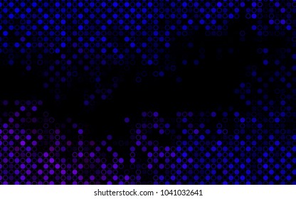 Dark Purple vector  background with bubbles. Modern abstract illustration with colorful water drops. The pattern can be used for beautiful websites.