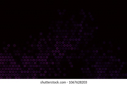 Dark Purple vector  background with bubbles. Illustration with set of shining colorful abstract circles. The pattern can be used for ads, leaflets of liquid.