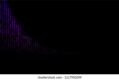 Dark Purple vector  background with bubbles. Illustration with set of shining colorful abstract circles. The pattern can be used for ads, leaflets of liquid.