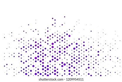 Dark Purple vector background with bubbles. Blurred bubbles on abstract backdrop with colorful gradient. Design for business adverts.
