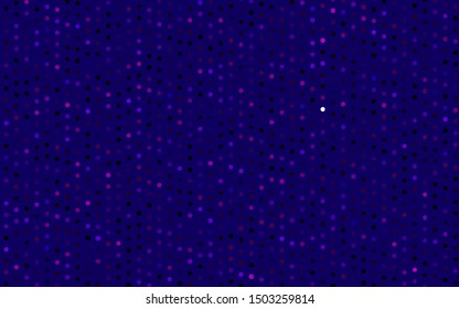 Dark Purple vector background with bubbles. Abstract illustration with colored bubbles in nature style. Pattern for ads, leaflets.