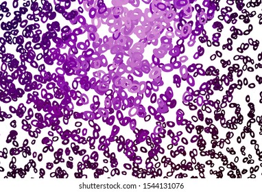 Dark Purple vector background with bubbles. Illustration with set of shining colorful abstract circles. Template for your brand book.