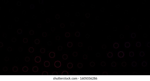 Dark Purple vector background with bubbles. Glitter abstract illustration with colorful drops. Design for posters, banners.