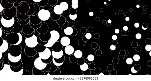 Dark Purple vector background with bubbles. Colorful illustration with gradient dots in nature style. Pattern for booklets, leaflets.