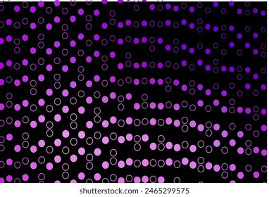Dark Purple vector background with bubbles. Blurred decorative design in abstract style with bubbles. Completely new template for your brand book.