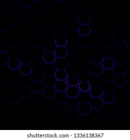 Dark Purple vector background with circles. Modern abstract illustration with colorful circle shapes. Pattern for business ads.