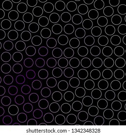 Dark Purple vector background with circles. Colorful illustration with gradient dots in nature style. Design for your commercials.