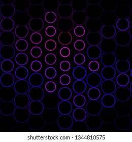 Dark Purple vector background with circles. Modern abstract illustration with colorful circle shapes. Pattern for wallpapers, curtains.