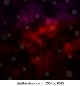 Dark Purple vector background with circles. Abstract colorful disks on simple gradient background. Pattern for websites, landing pages.