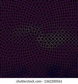 Dark Purple vector background with circles. Abstract decorative design in gradient style with bubbles. Pattern for websites, landing pages.
