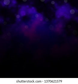 Dark Purple vector background with circles. Glitter abstract illustration with colorful drops. Pattern for websites, landing pages.