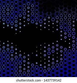 Dark Purple vector background with circles. Modern abstract illustration with colorful circle shapes. Design for your commercials.