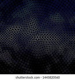 Dark Purple vector background with circles. Illustration with set of shining colorful abstract spheres. Pattern for booklets, leaflets.