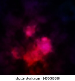 Dark Purple vector background with circles. Glitter abstract illustration with colorful drops. Pattern for wallpapers, curtains.