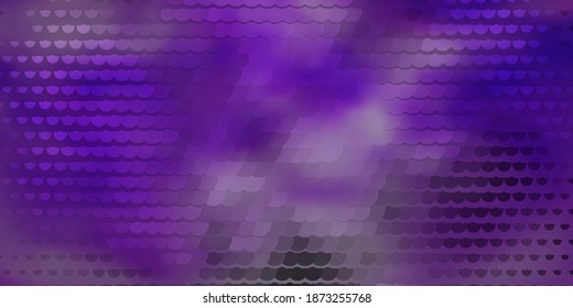 Fondo vector púrpura oscuro con círculos. Ilustración abstracta moderna con formas de círculo coloridas. Patrón para papeles pintados, cortinas.