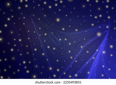 Dark Purple vector background with circles, curve lines. Abstract illustration with colorful geometric shapes. Modern design for a business card.