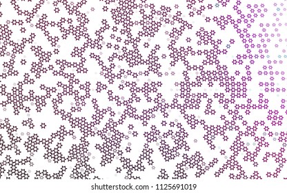Dark Purple vector background with colored stars. Blurred decorative design in simple style with stars. The template can be used as a background.