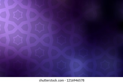 Dark Purple vector background with colored stars. Modern geometrical abstract illustration with stars. Smart design for your business advert.