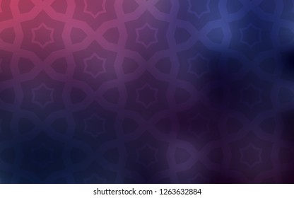 Dark Purple vector background with colored stars. Glitter abstract illustration with colored stars. Pattern for new year ad, booklets.