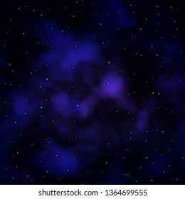 Dark Purple vector background with colorful stars. Shining colorful illustration with small and big stars. Design for your business promotion.