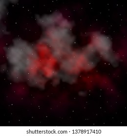 Dark Purple vector background with colorful stars. Blur decorative design in simple style with stars. Best design for your ad, poster, banner.