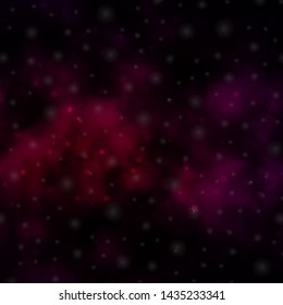 Dark Purple vector background with colorful stars. Colorful illustration with abstract gradient stars. Best design for your ad, poster, banner.