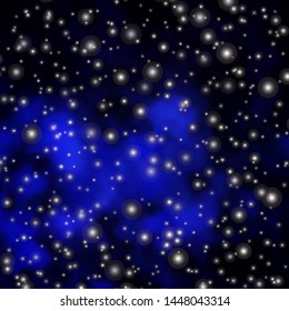 Dark Purple vector background with colorful stars. Shining colorful illustration with small and big stars. Pattern for new year ad, booklets.