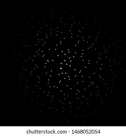 Dark Purple vector background with colorful stars. Colorful illustration in abstract style with gradient stars. Theme for cell phones.