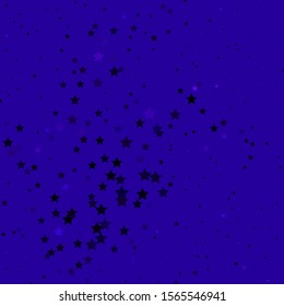 Dark Purple vector background with colorful stars. Colorful illustration in abstract style with gradient stars. Theme for cell phones.