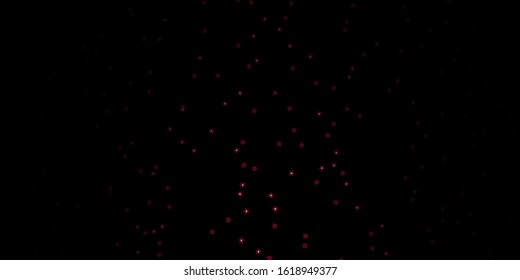 Dark Purple vector background with colorful stars. Colorful illustration with abstract gradient stars. Pattern for new year ad, booklets.