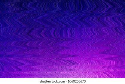 Dark Purple vector background with curved circles. Glitter abstract illustration with wry lines. A new texture for your  ad, booklets, leaflets.