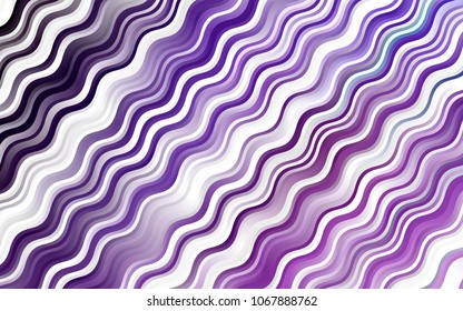 Dark Purple vector background with curved circles. A vague circumflex abstract illustration with gradient. Textured wave pattern for backgrounds.