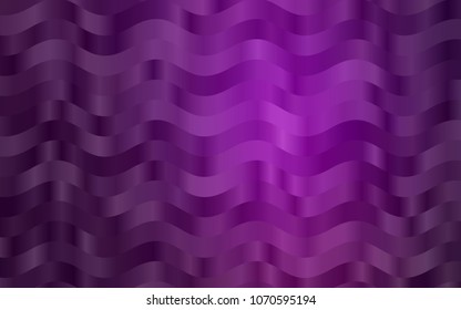 Dark Purple vector background with curved waves. Colorful illustration in abstract marble style with gradient. Brand-new design for your ads, poster, banner.