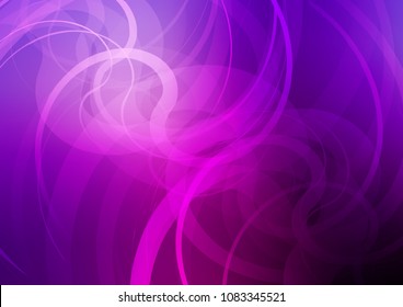Dark Purple vector background with curved circles. A completely new color illustration in marble style. New composition for your brand book.