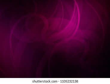 Dark Purple vector background with curved circles. A vague circumflex abstract illustration with gradient. A completely new marble design for your business.