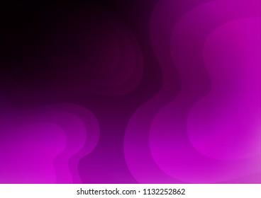 Dark Purple vector background with curved circles. A sample with blurred bubble shapes. A completely new marble design for your business.