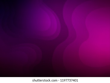 Dark Purple vector background with curved circles. An elegant bright illustration with gradient. The elegant pattern for brand book.