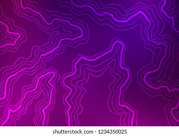 Dark Purple vector background with curved circles. Geometric illustration in marble style with gradient.  The template for cell phone backgrounds.